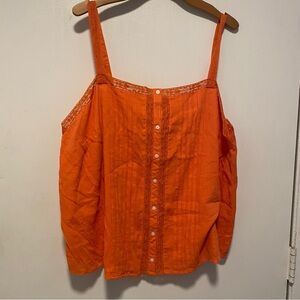 Jessica Simpson Albi Top For Women Plus Size 3x Orange NWT